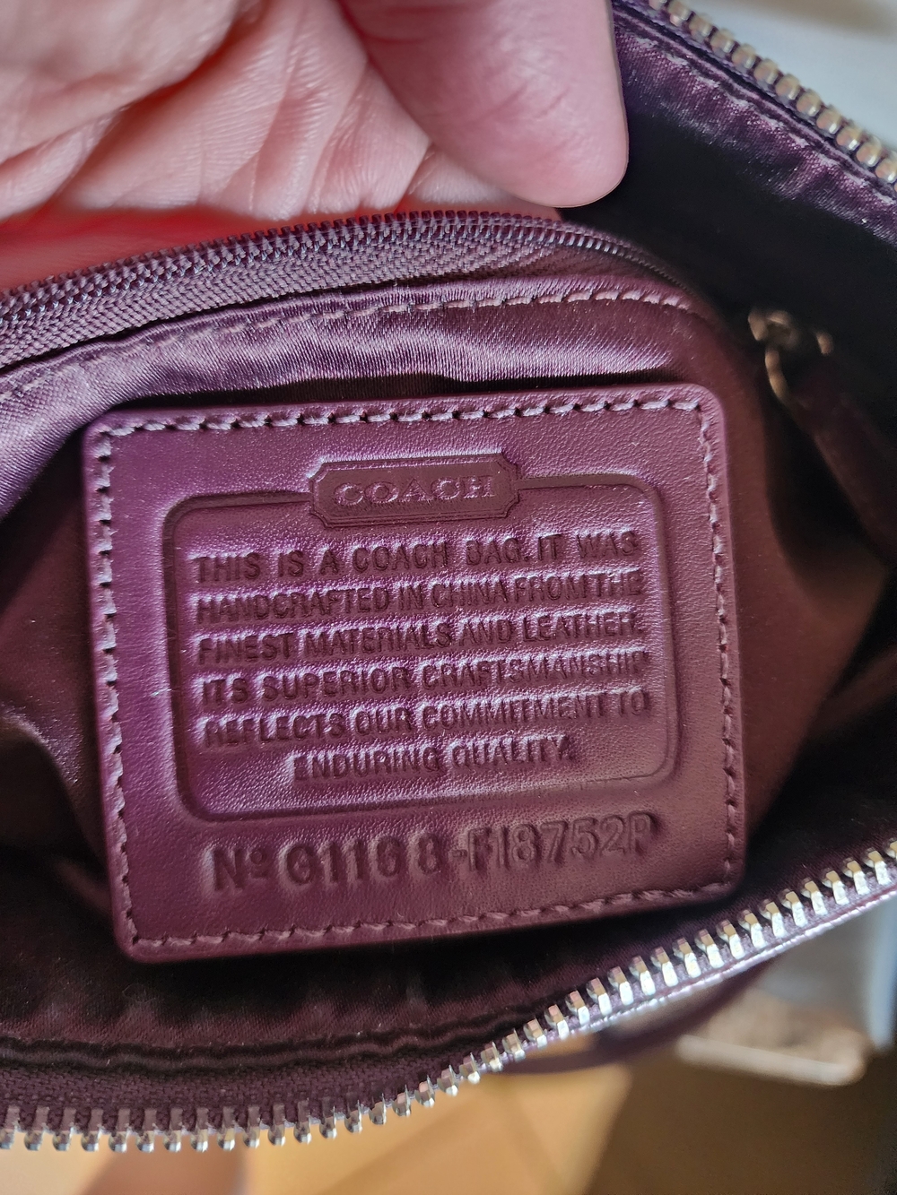 Coach Soho Monogram Zip Shoulder Bag In Deep Plum From 2011 - Picture 8 of 12